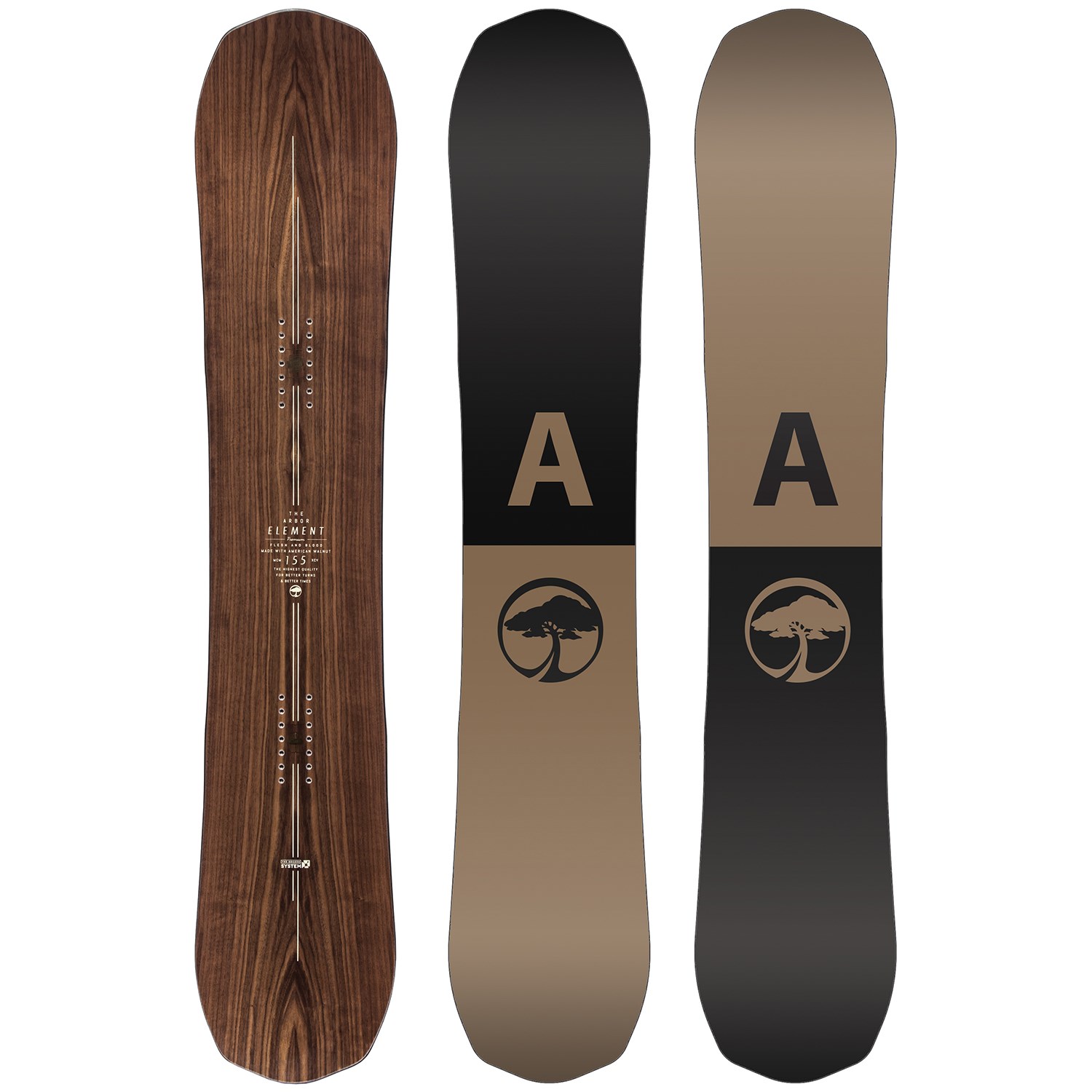 Arbor Element Premium Snowboard + Arbor Hemlock Snowboard Bindings 2017