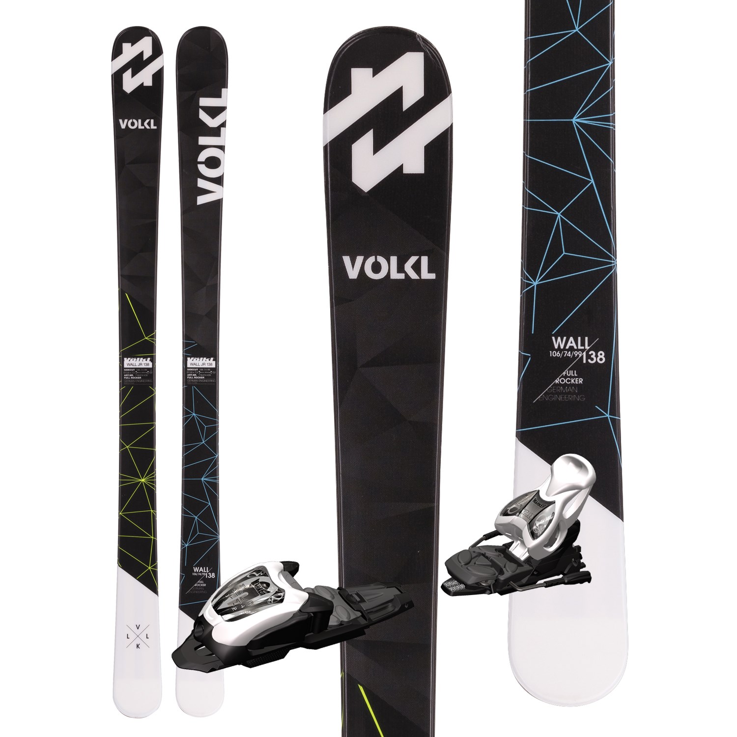 Volkl Wall Jr Skis + M7.0 Fastrak II Bindings + Dalbello Menace 4 Ski
