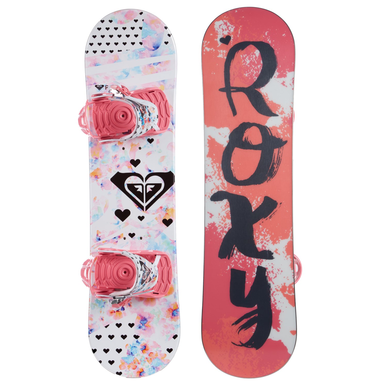 Roxy Poppy Snowboard Girls' + Roxy RockIt Ready Snowboard Bindings
