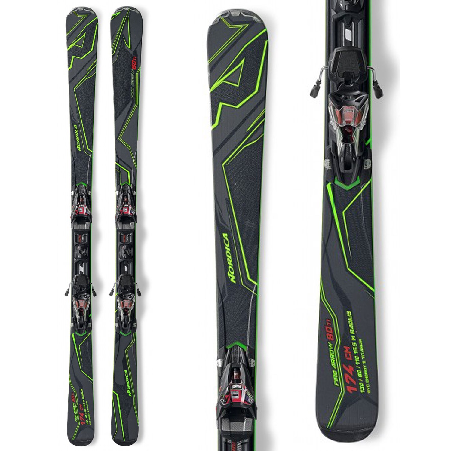 Nordica Firearrow 80 Ti Evo Skis + N Pro XCell Bindings + Atomic