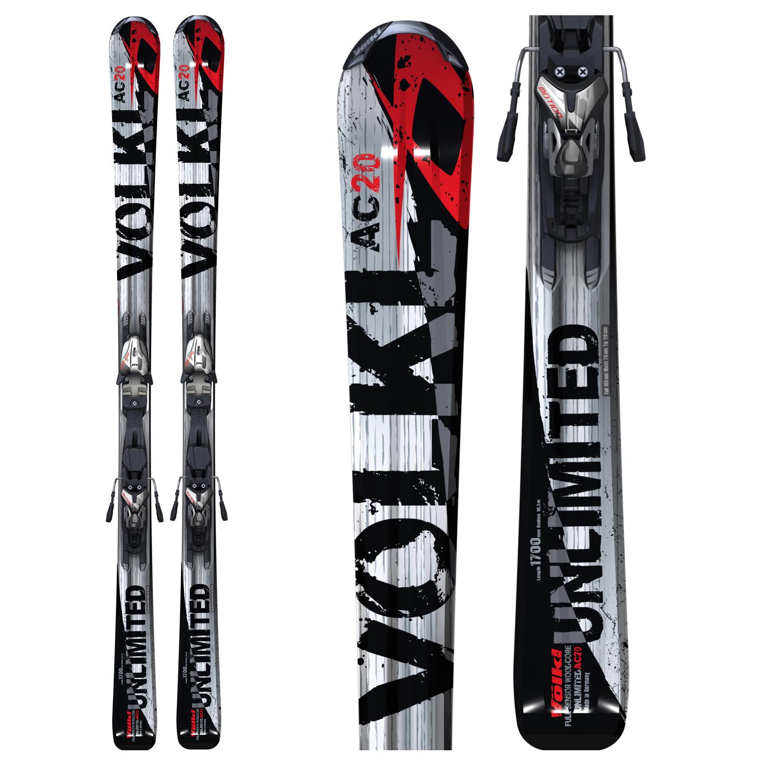 Volkl Unlimited Ac20 Skis + Marker 3Motion 11.0 Tc Bindings 2010 evo