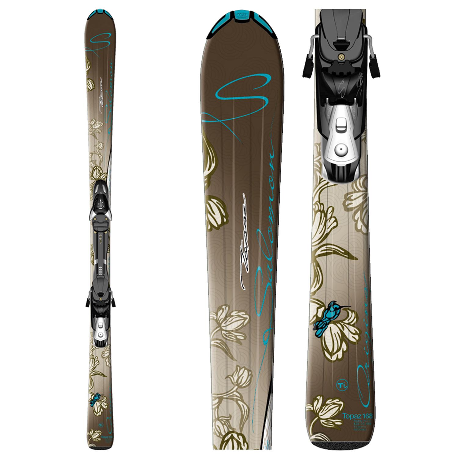 Salomon Origins Topaz Skis LZ9 Bindings 2010 Evo Outlet