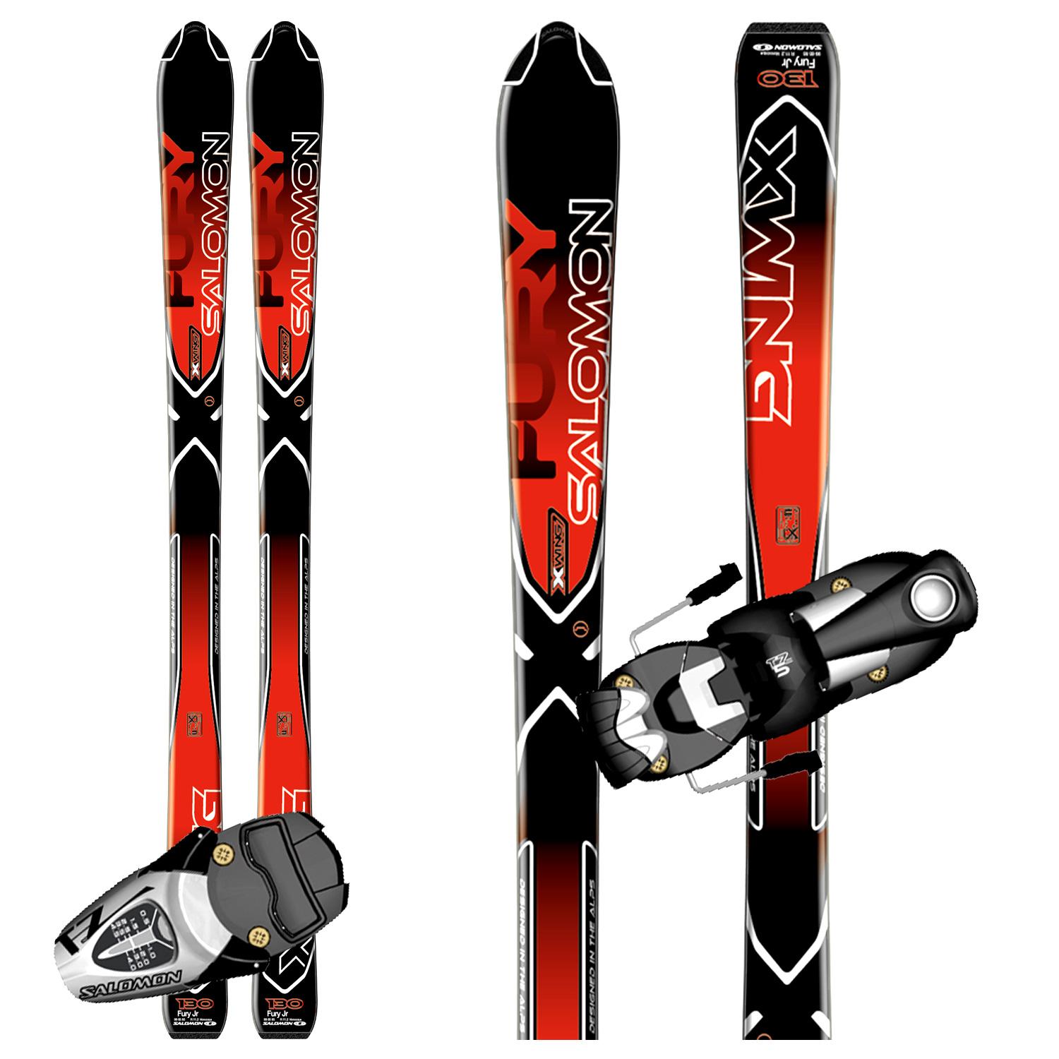 Salomon XWing Fury Junior Skis + T5 SC Bindings Youth 2011 evo outlet