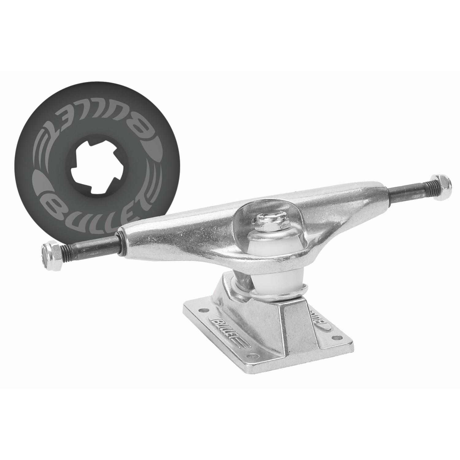 Bullet Skateboard Wheels (52mm) and Truck (127mm) Combo Assembly evo