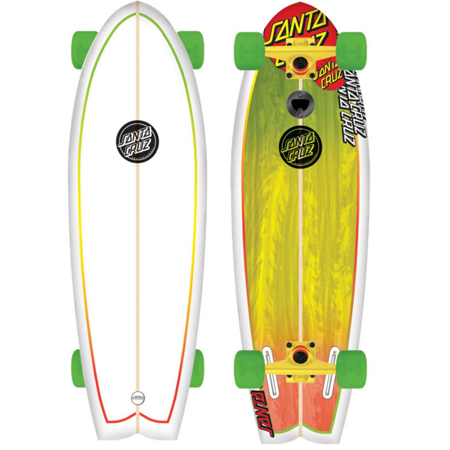 Santa Cruz Land Shark Rasta Skateboard Complete | evo