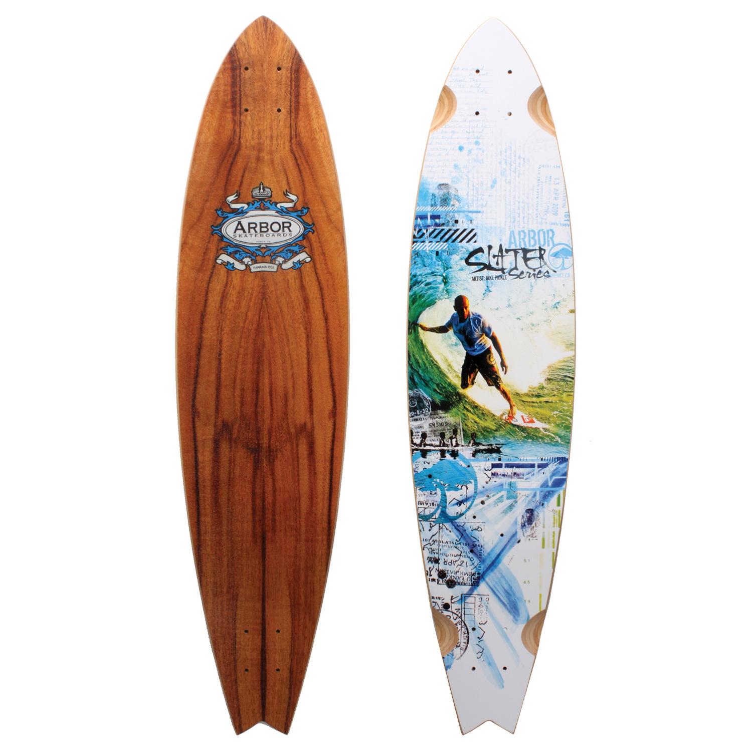 Arbor Slater Koa Longboard Deck evo