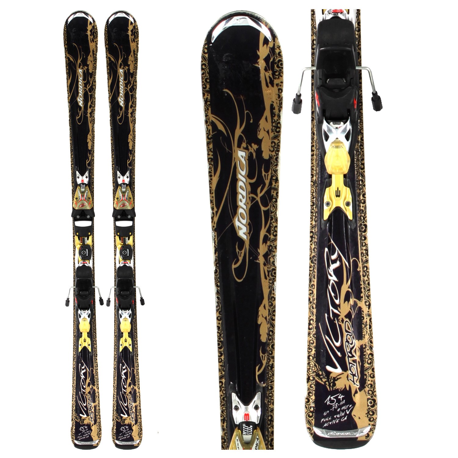 Nordica Victory Skis + Bindings Women's Used 2010 evo outlet