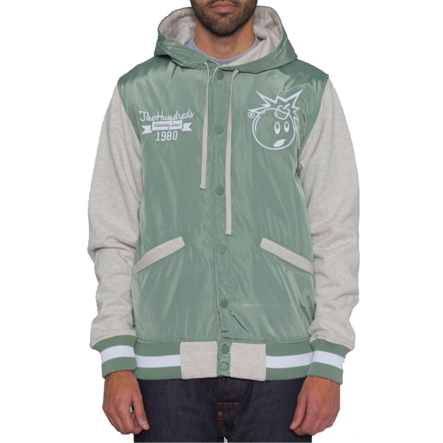 The Hundreds Reloaded Navy Varsity Hooded Jacket Shop for The Hundreds, Reloaded 2 Jacket - Burgundy at MLTD. Online store for the latest and greatest brands in skateboarding/ streetwear apparel and accessories.