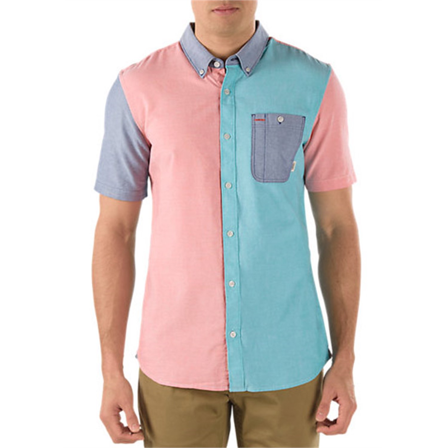 Vans Rusden Block ShortSleeve ButtonDown Shirt evo outlet