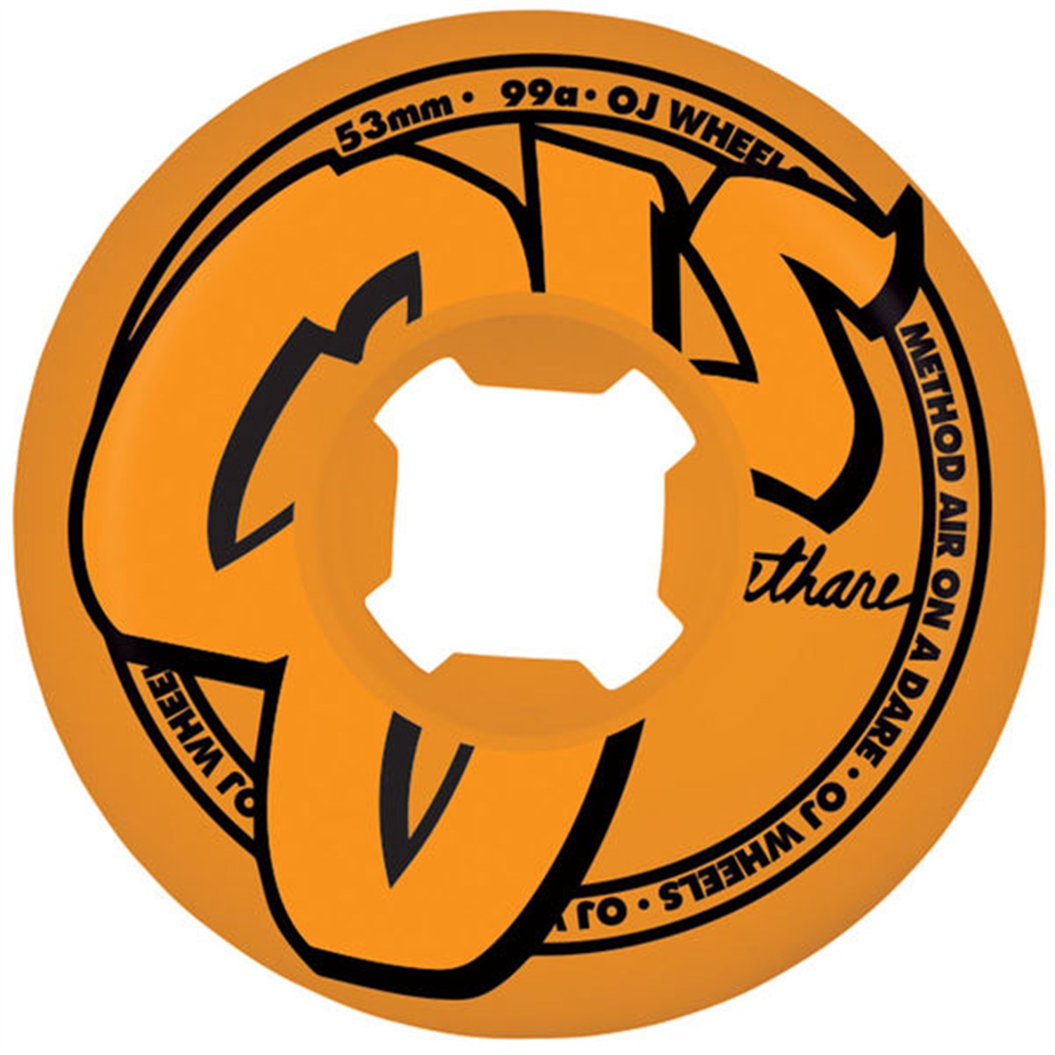 OJ Logo Family Orange 99a Skateboard Wheels evo