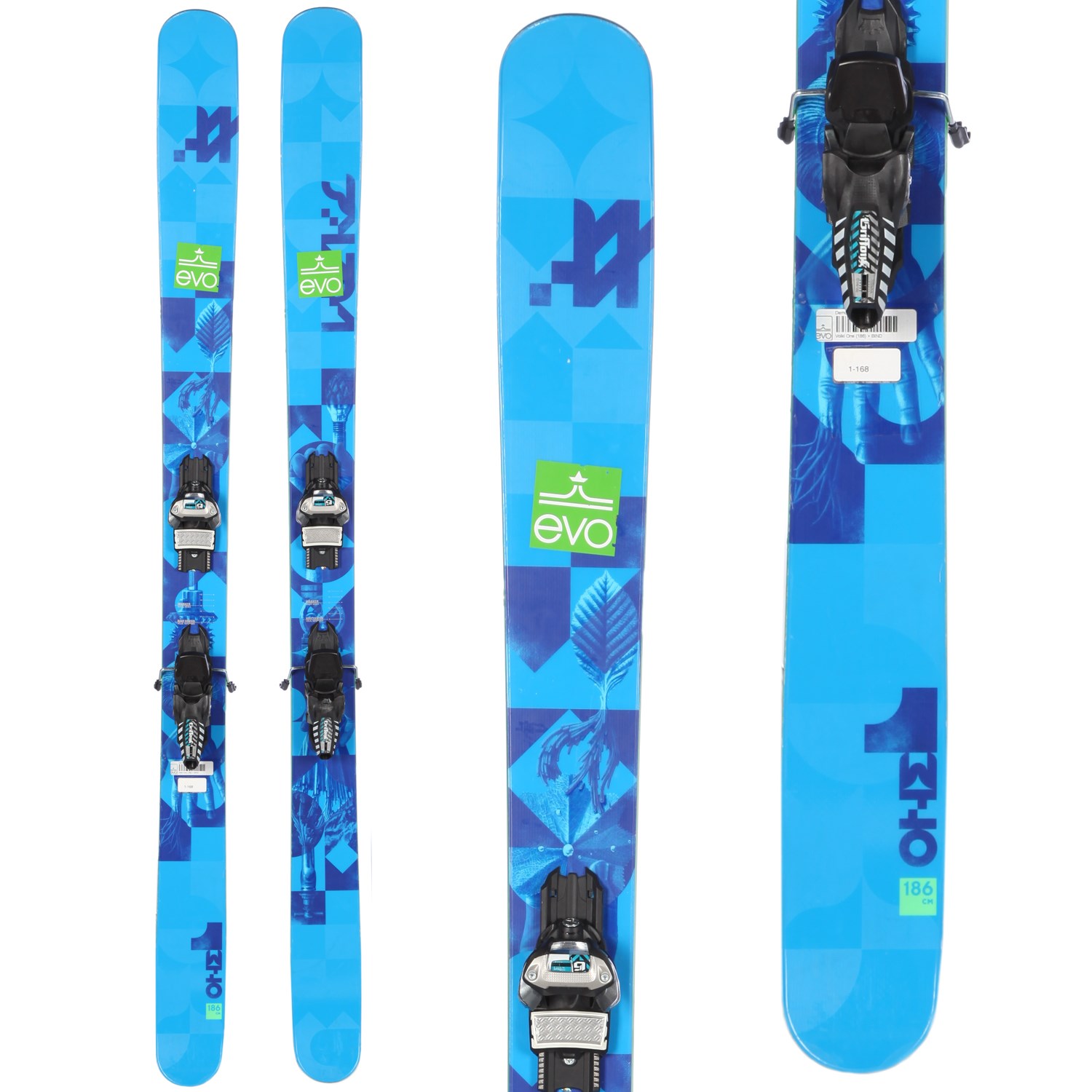 Volkl One Skis + Marker Griffon Demo Bindings Used 2014 evo outlet