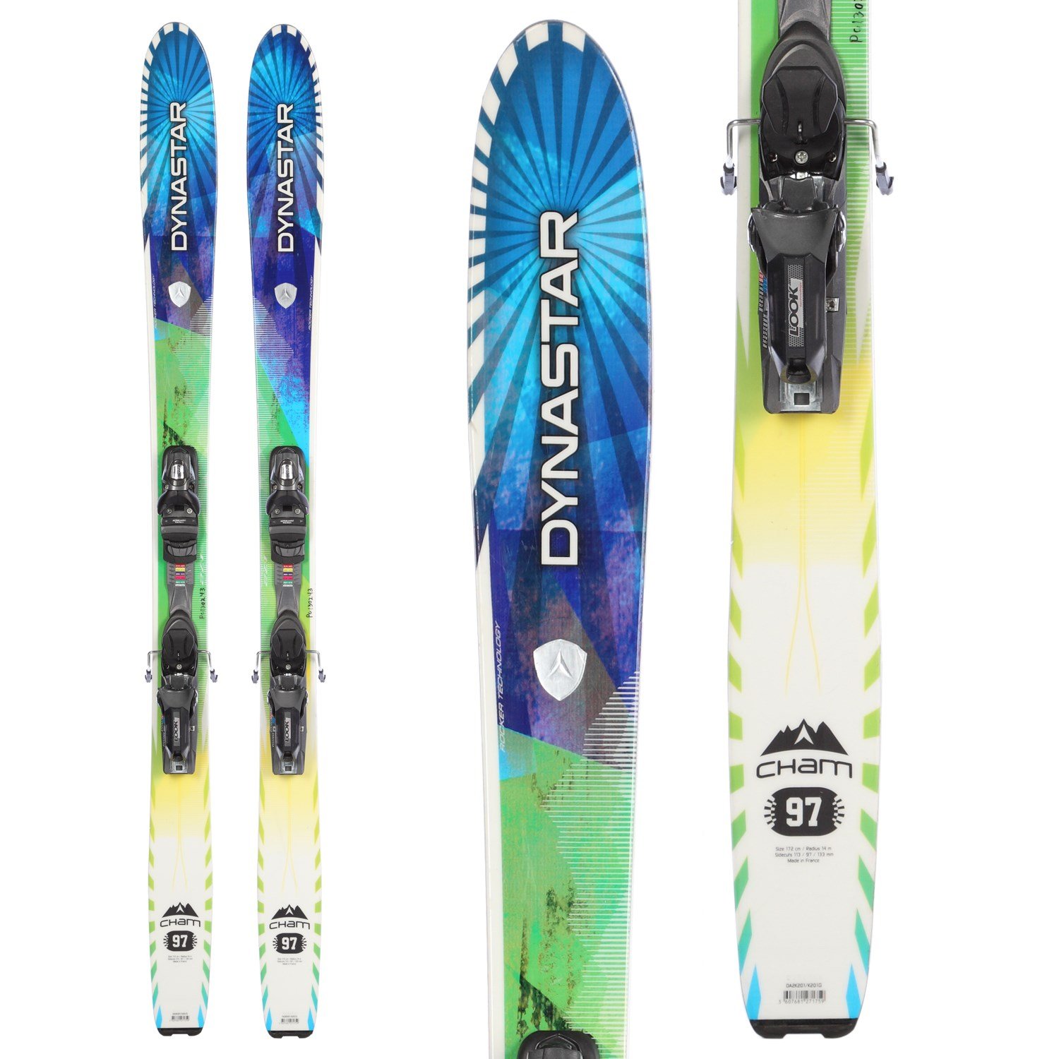 Dynastar Cham 97 Skis + PX 12 Demo Bindings Used 2013 evo outlet