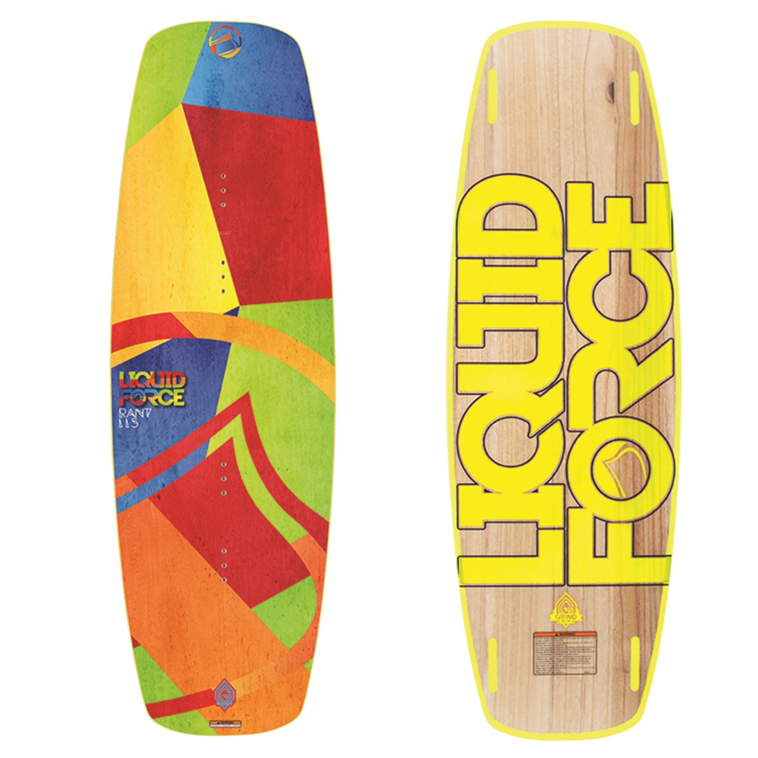 Liquid Force Rant Flex Wakeboard + Fury Wakeboard Bindings Big Boys