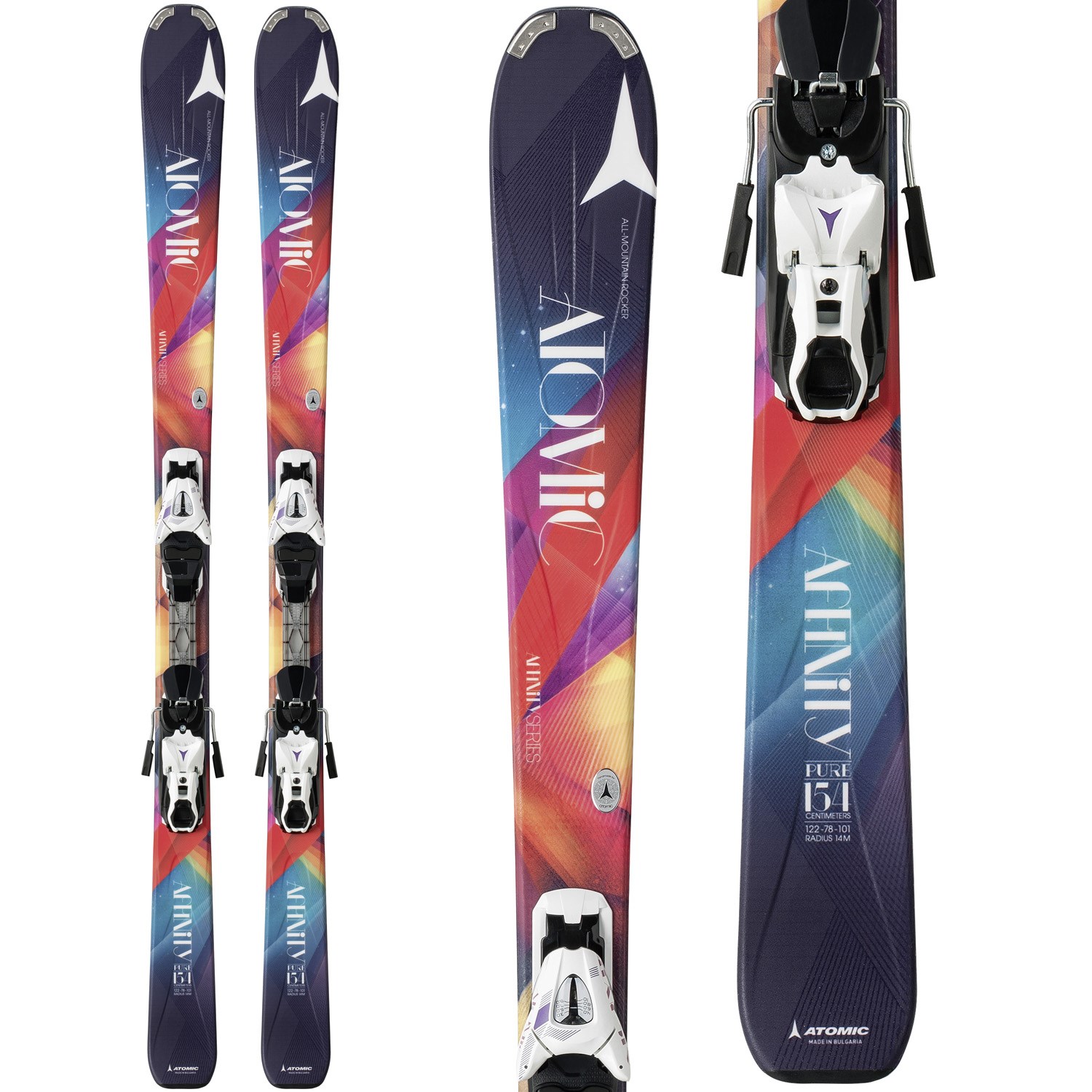 Atomic Affinity Pure Skis + XTE 10 Bindings Women's 2015 evo