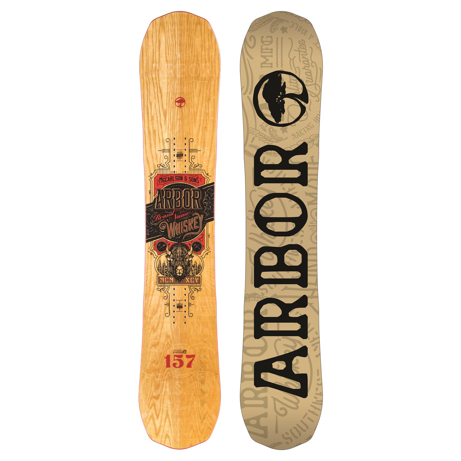 Arbor Whiskey Snowboard + K2 Sonic Snowboard Bindings 2016 evo outlet