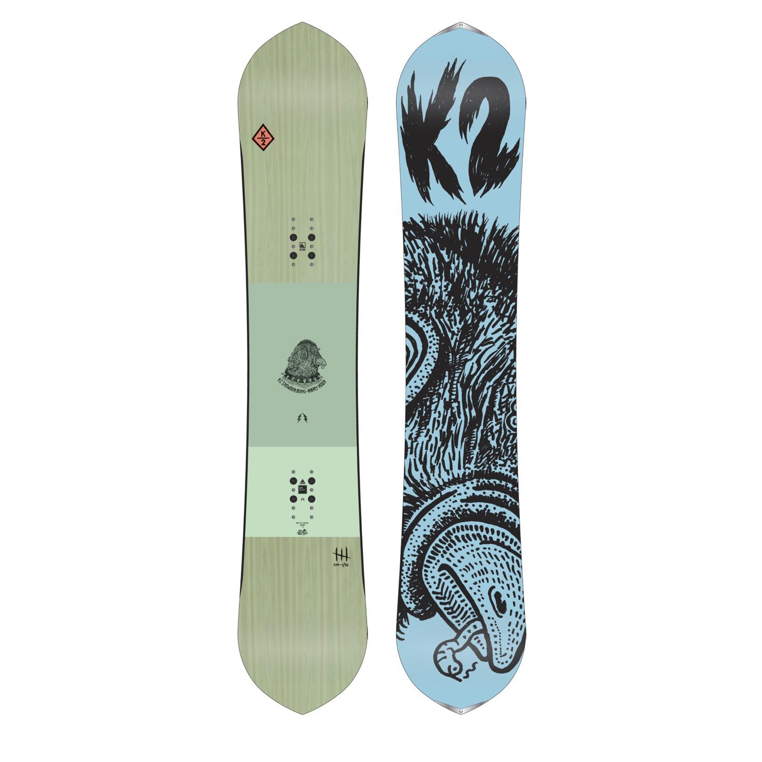 K2 Happy Hour Snowboard + K2 Hurrithane Snowboard Bindings 2016 evo