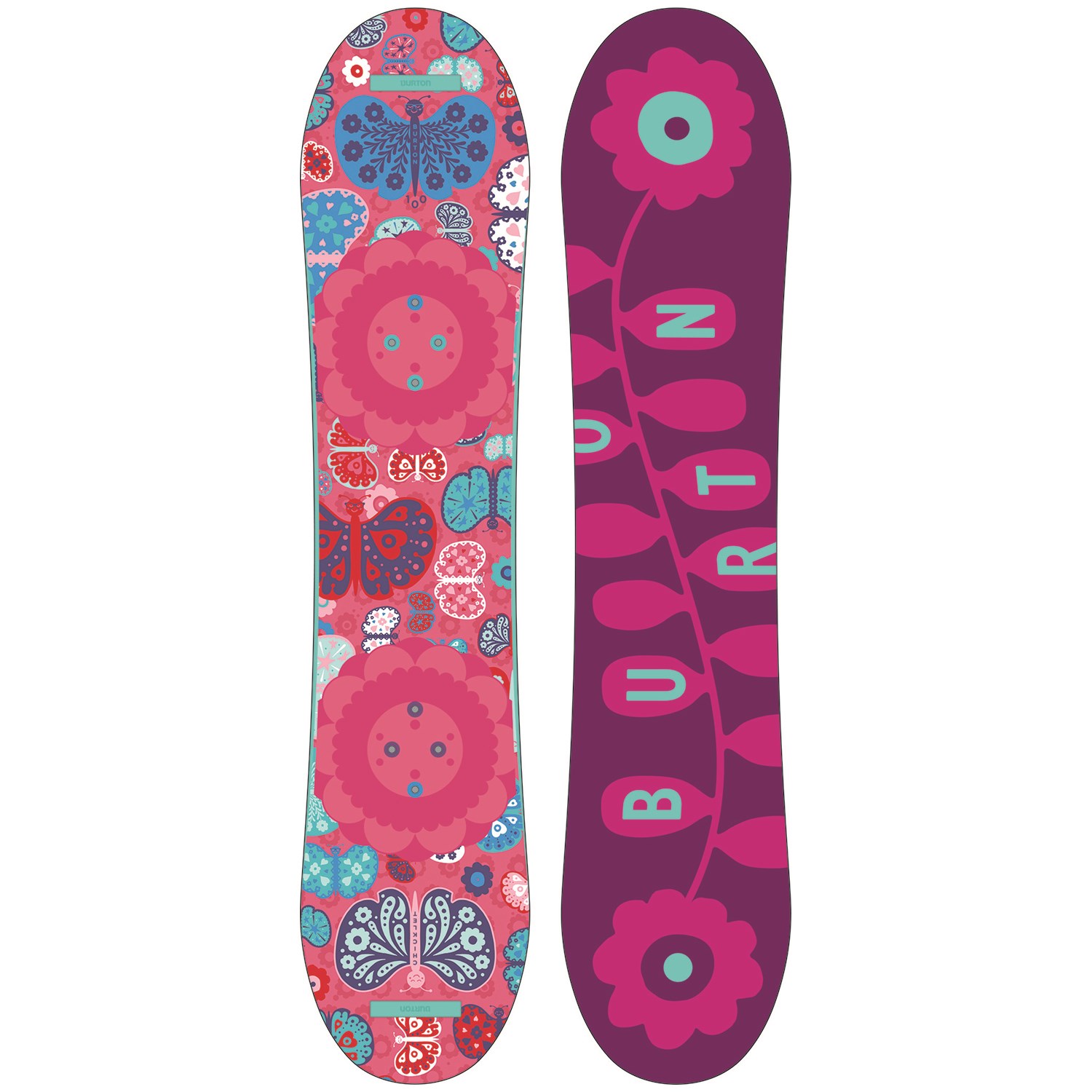 Burton Chicklet Snowboard - Girls' + Burton Grom Snowboard Bindings