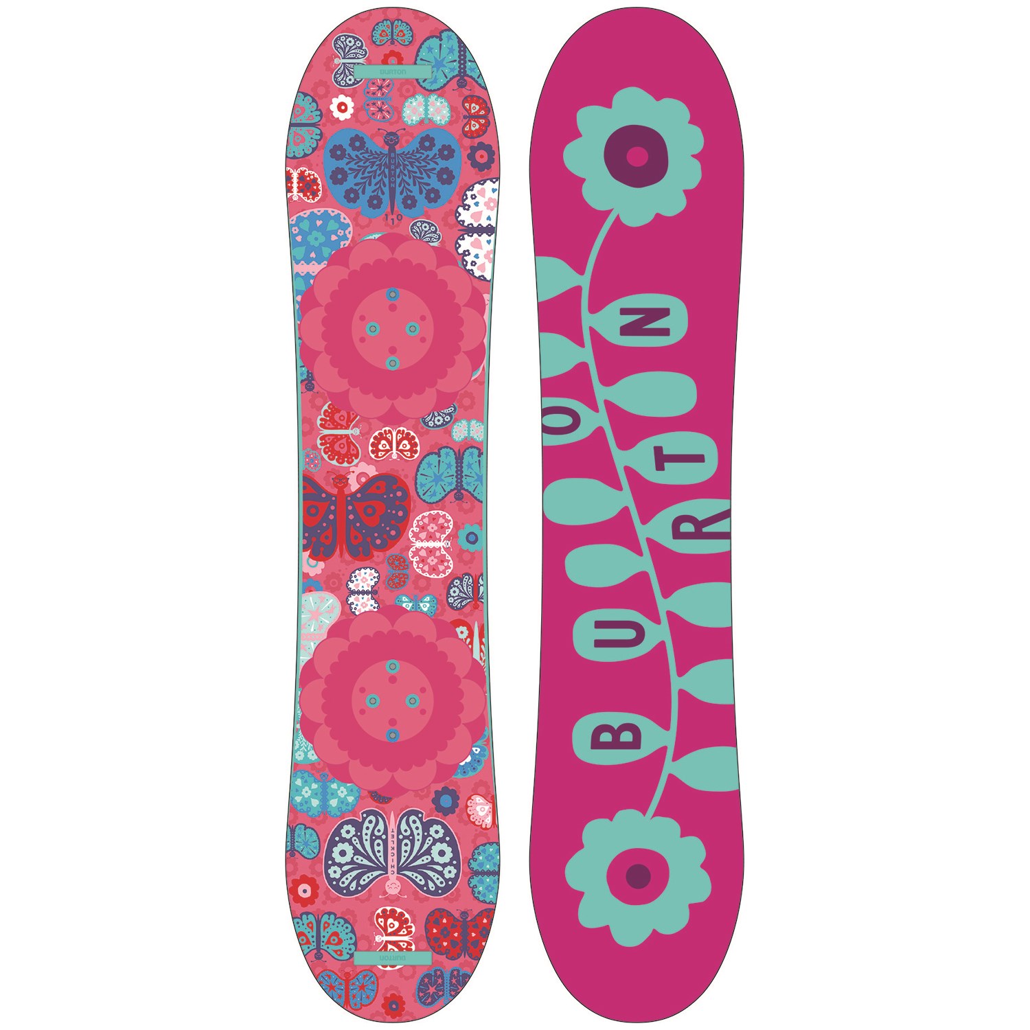 Burton Chicklet Snowboard - Girls' + Burton Grom Snowboard Bindings