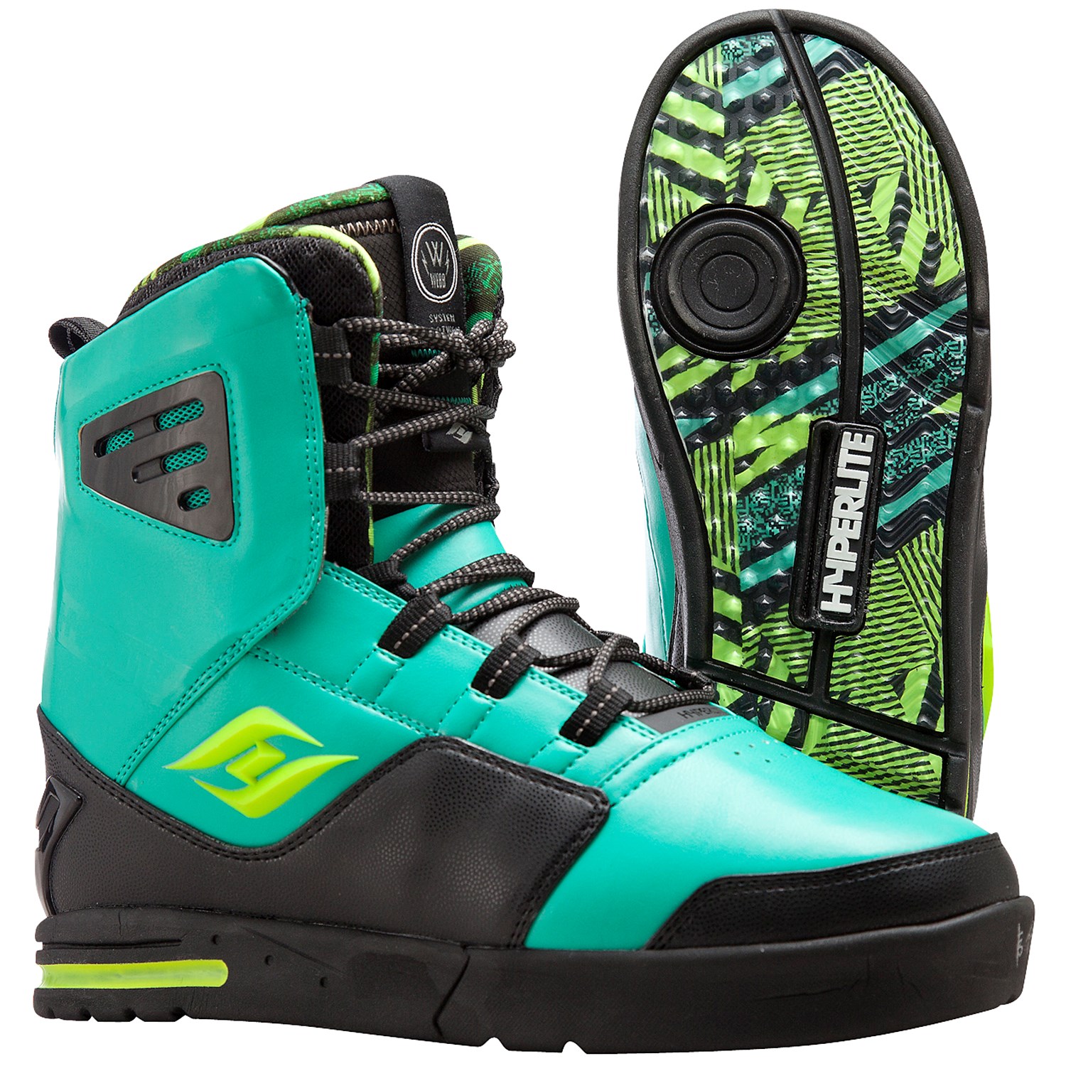 Hyperlite b Wakeboard Boots + System Lowback Bindings 2016 evo