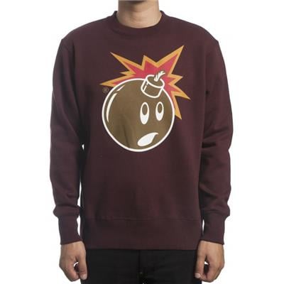  - the-hundreds-muted-adam-crew-neck-burgundy-front