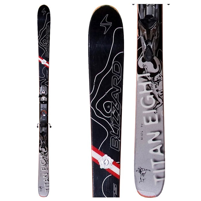 Blizzard Titan Eight Skis + Bindings Used 2007 evo outlet