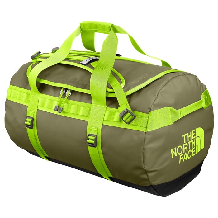north face duffel bag green