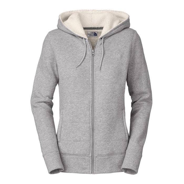 gray north face sweatshirt