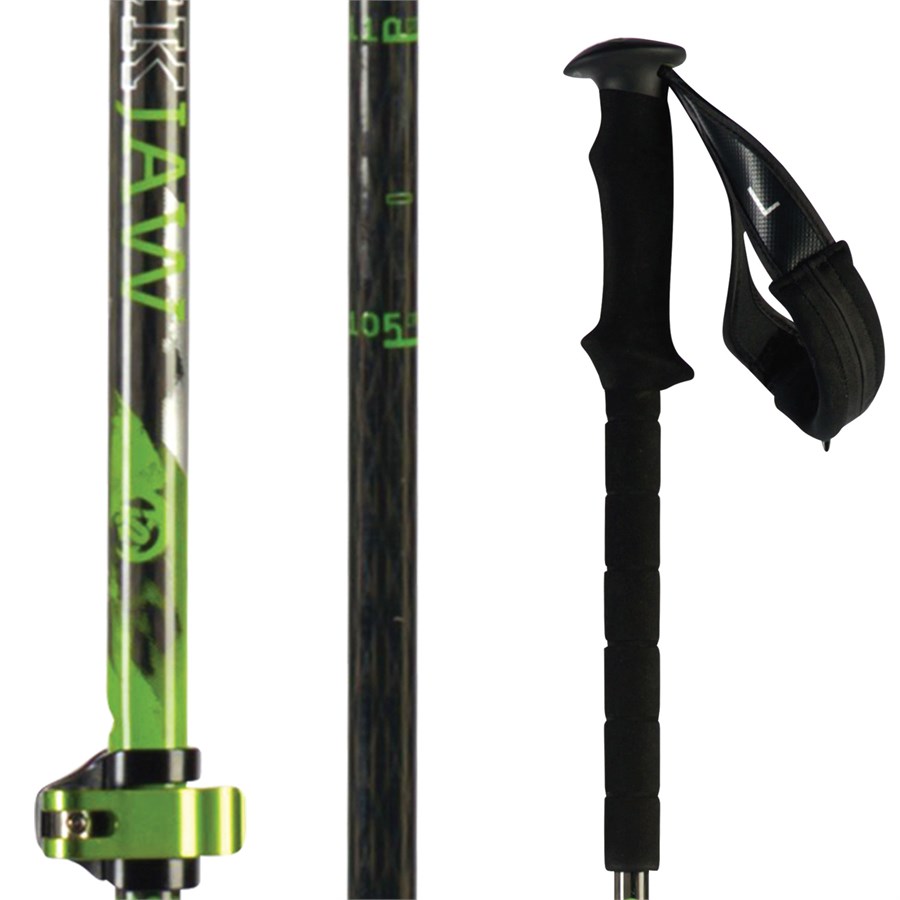 K2 Lockjaw Carbon Adjustable Ski Poles 2018 evo