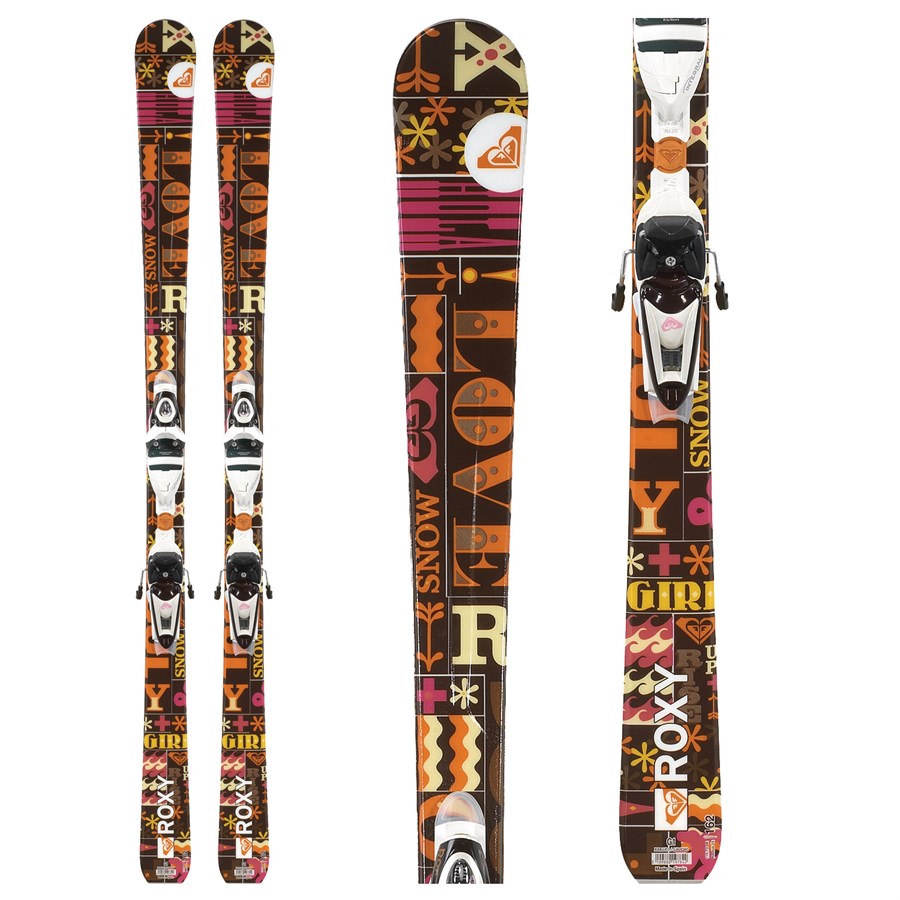 Roxy Swell Skis + Roxy N9 Swell Integral Bindings Women's 2009 evo