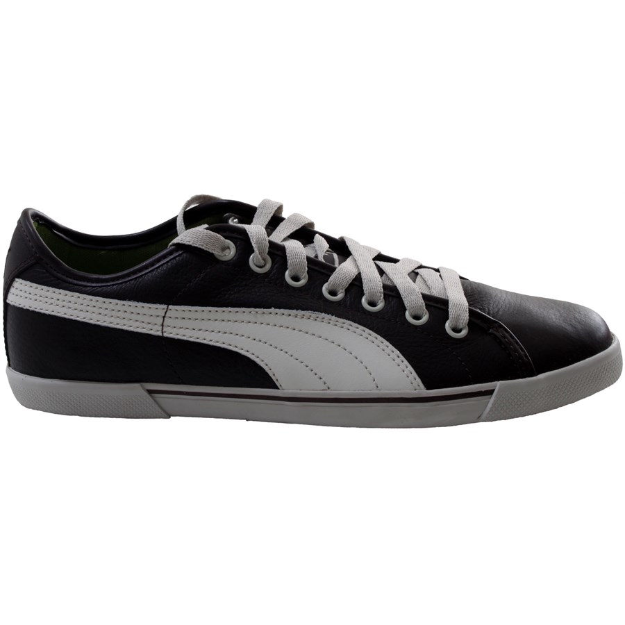 puma leather shoes black