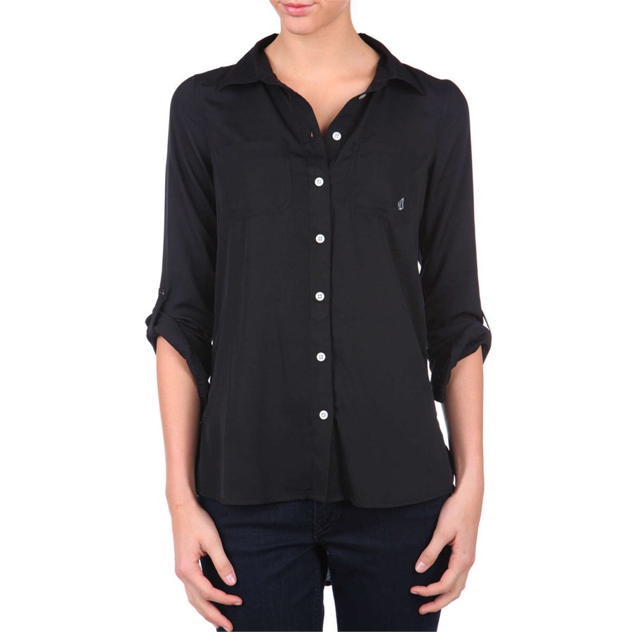 gray button down shirt women's