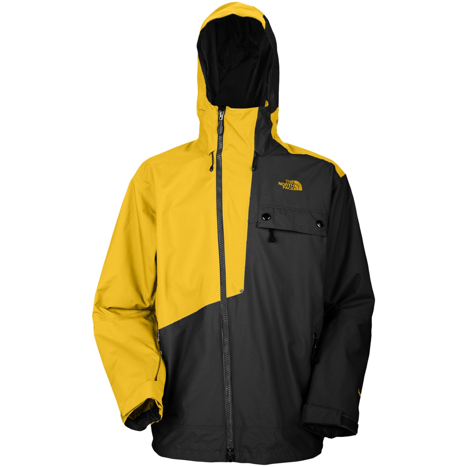 black yellow north face