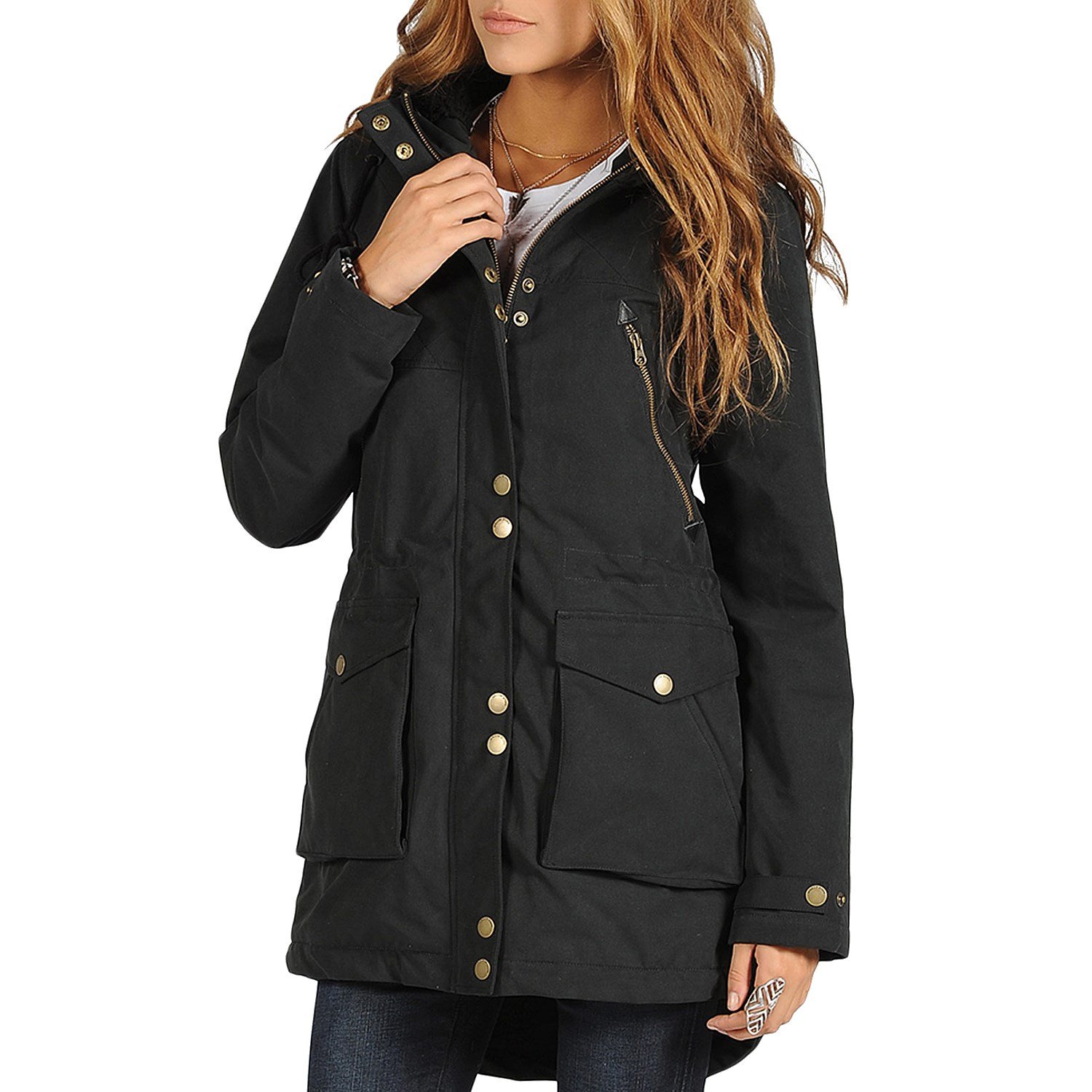 long black womens parka