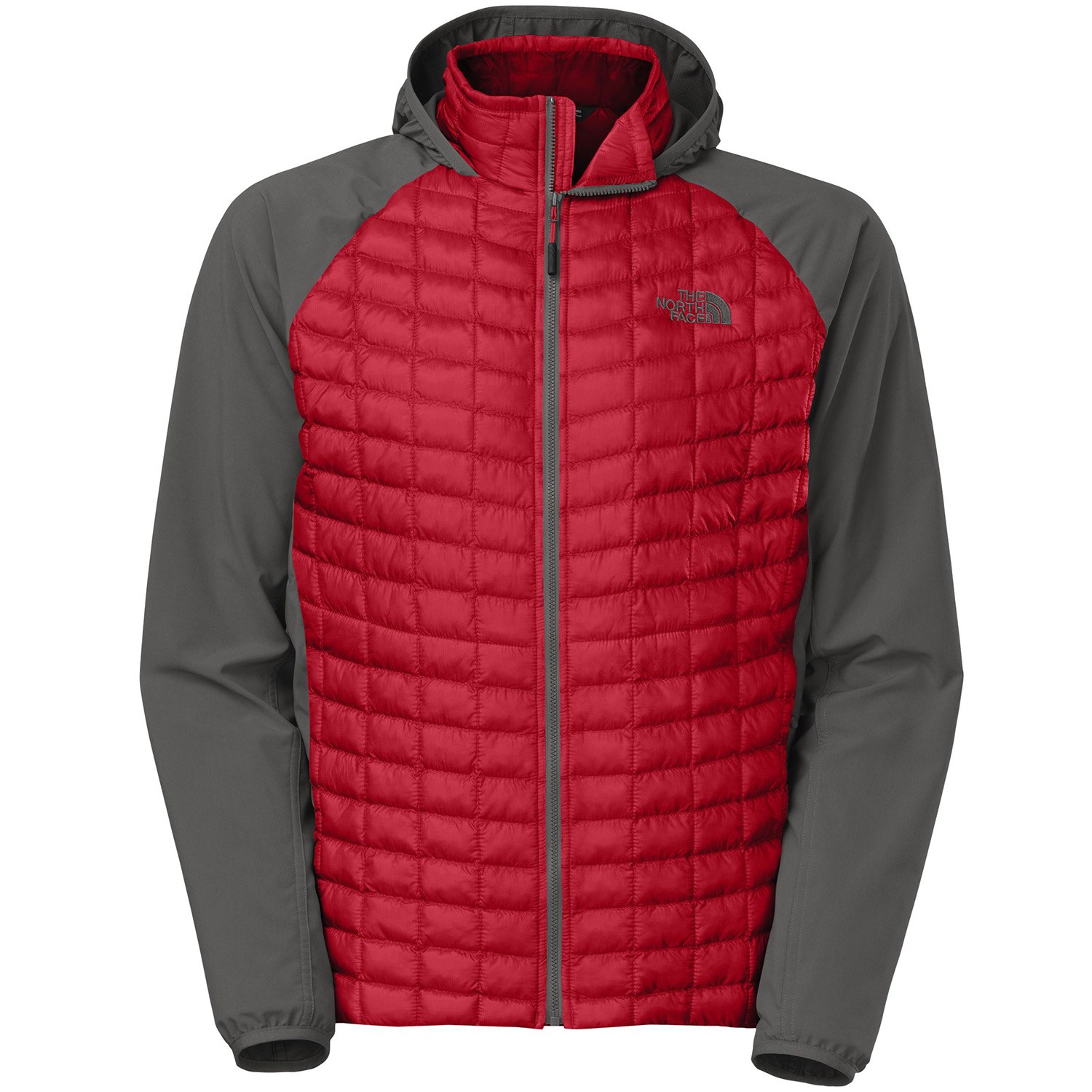 the north face thermoball hoodie red
