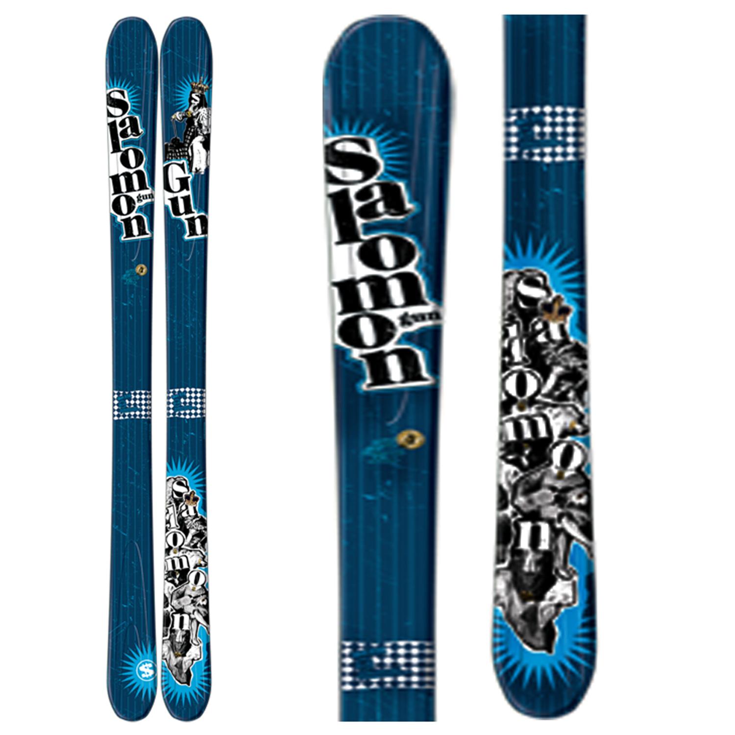 Salomon Gun Skis + Marker 12.0 TC Turbo Piston Ski Bindings (110mm ...