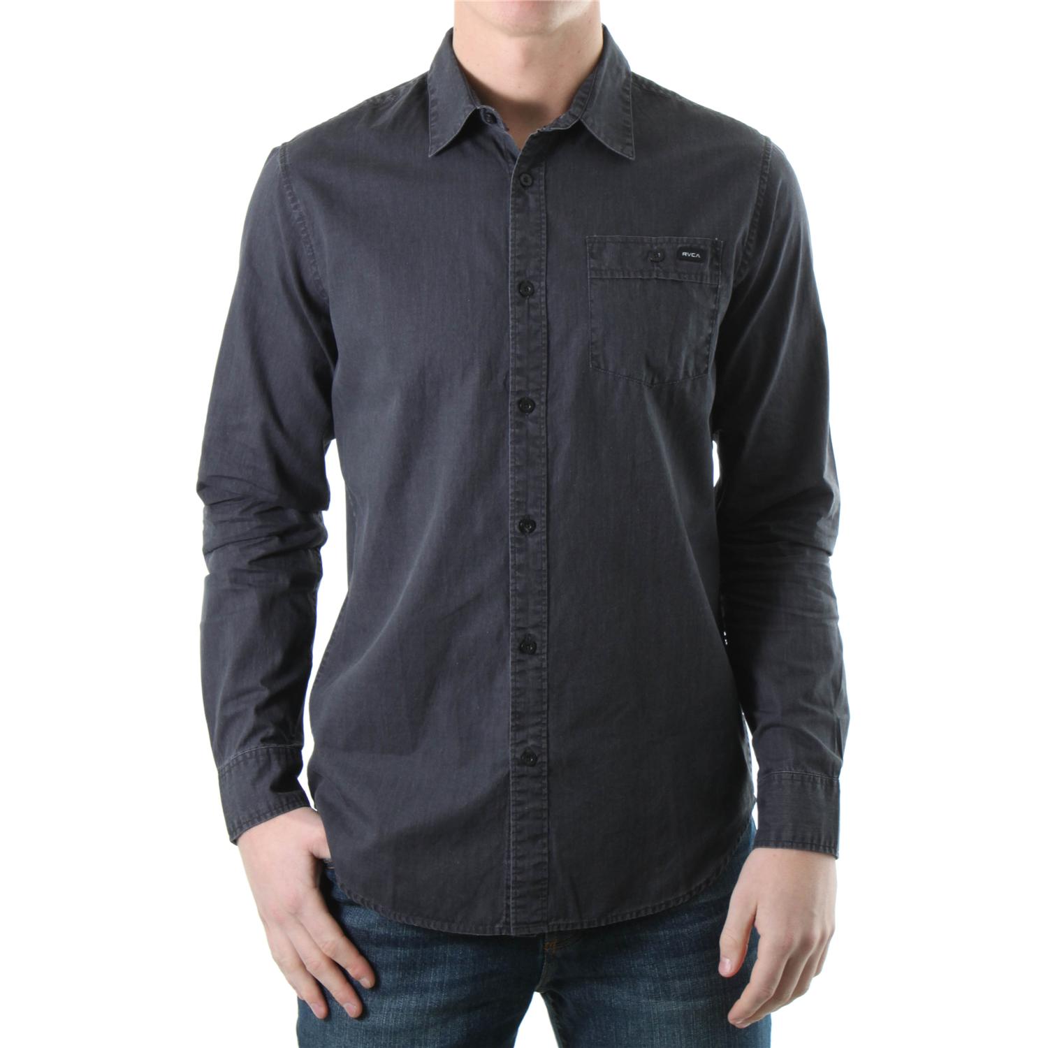 RVCA Wesley Stripe Long Sleeve Button Down Shirt | evo outlet