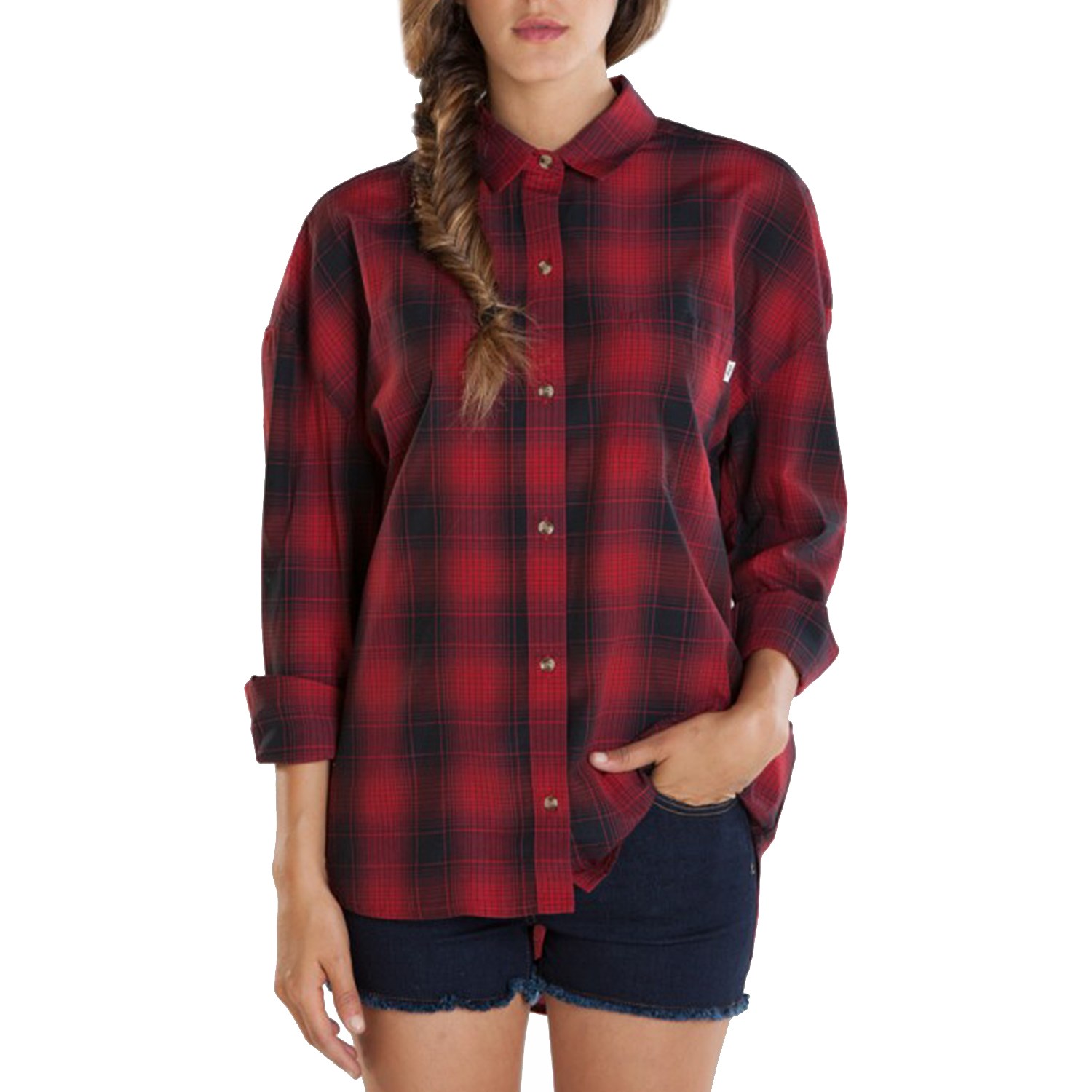 Obey Clothing Jordan Long-Sleeve Button-Down Flannel Shirt - Women's | evo