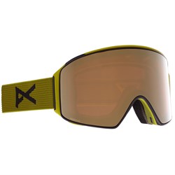 ski goggles with glasses underneath