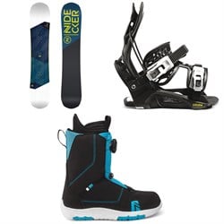 Nidecker Merc Snowboard ​+ Flow Micron Youth Snowboard Bindings ​+ Nidecker Micron Boa Snowboard Boots - Kids' 2023