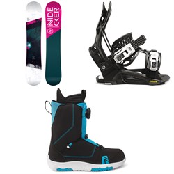 Nidecker Flake Snowboard ​+ Flow Micron Youth Snowboard Bindings ​+ Nidecker Micron Boa Snowboard Boots - Kids' 2022