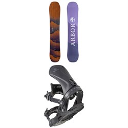 Arbor Swoon Rocker Snowboard ​+ Sequoia Snowboard Bindings - Women's 2022