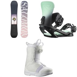 Salomon Oh Yeah Snowboard ​+ Vendetta Snowboard Bindings ​+ Pearl Boa Snowboard Boots - Women's 2022