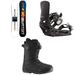 Burton Process Flying V Snowboard ​+ Cartel EST Snowboard Bindings ​+ Ruler Boa Snowboard Boots 2022