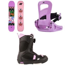 K2 Lil Kat Snowboard ​+ Lil Kat Snowboard Bindings ​+ Lil Kat Snowboard Boots - Girls' 2023