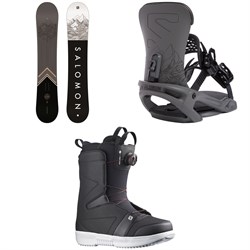 Salomon Sight X Snowboard ​+ Trigger X Snowboard Bindings ​+ Faction Boa Snowboard Boots 2023