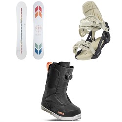 Arbor Poparazzi Camber Snowboard ​+ Acacia Snowboard Bindings ​+ thirtytwo STW Boa Snowboard Boots - Women's 2022