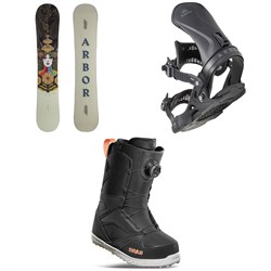 Arbor Cadence Rocker Snowboard ​+ Sequoia Snowboard Bindings ​+ thirtytwo STW Boa Snowboard Boots - Women's 2022