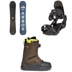 Arbor Foundation Snowboard ​+ Spruce Snowboard Bindings ​+ DC Scout Boa Snowboard Boots 2022