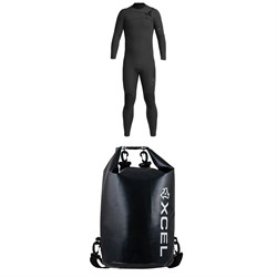 XCEL 4​/3 Comp X Chest Zip Wetsuit ​+ XCEL 20L Dry Pack