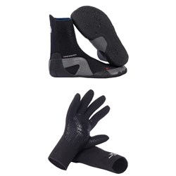 Rip Curl 3mm Dawn Patrol Round Toe Boots ​+ 3mm Dawn Patrol Wetsuit Gloves